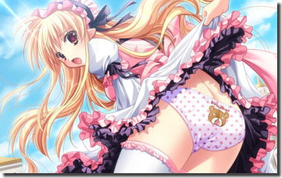 スカートめくりでパンチラ！エッチな悪戯の二次元エロ画像 ②