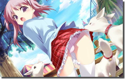 スカートめくりでパンチラ！エッチな悪戯の二次元エロ画像 ③