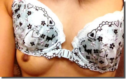 ブラジャーから乳輪や乳首が絶妙にはみ出したポロリ画像 ④