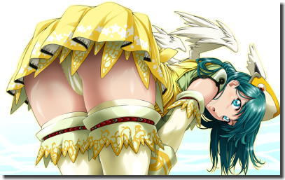 黄色・オレンジの暖色系パンツを穿いてる二次元エロ画像 ④