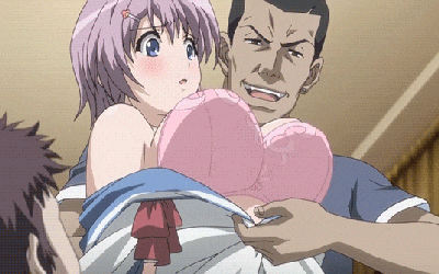 おっぱいがポロリしてプルンと動く二次元のGIF画像 ②