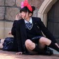 横座り パンチラ エロ画像