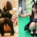 しゃがみパンチラ エロ画像