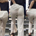 パンツ 食い込み直し お尻 街撮り エロ画像