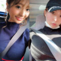 車内 巨乳 シートベルト パイスラ エロ画像