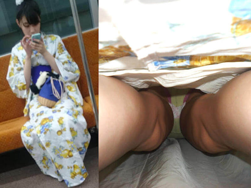 日本の浴衣パンチラエロ画像 