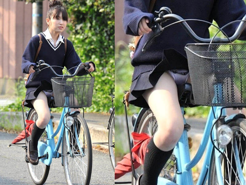パンチラ多発する通学JKのエロ画像 