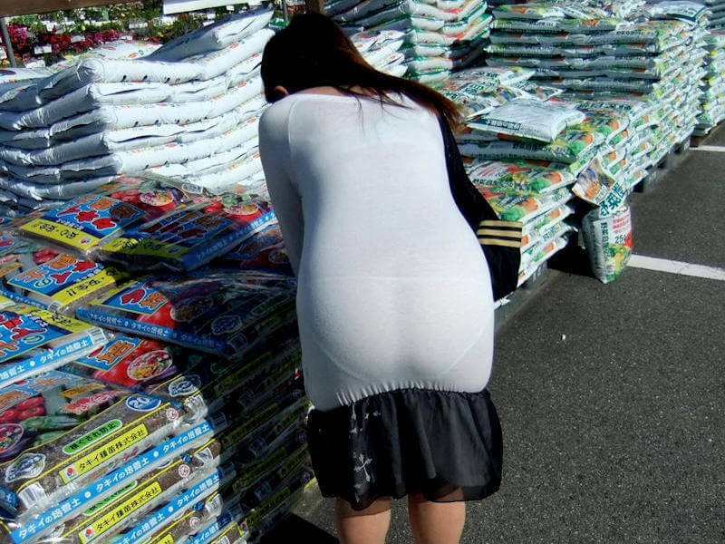 透けブラかつ透けパンのエロ画像 