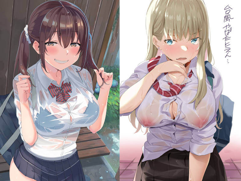 メチャ濡れ透けてる二次エロ画像
